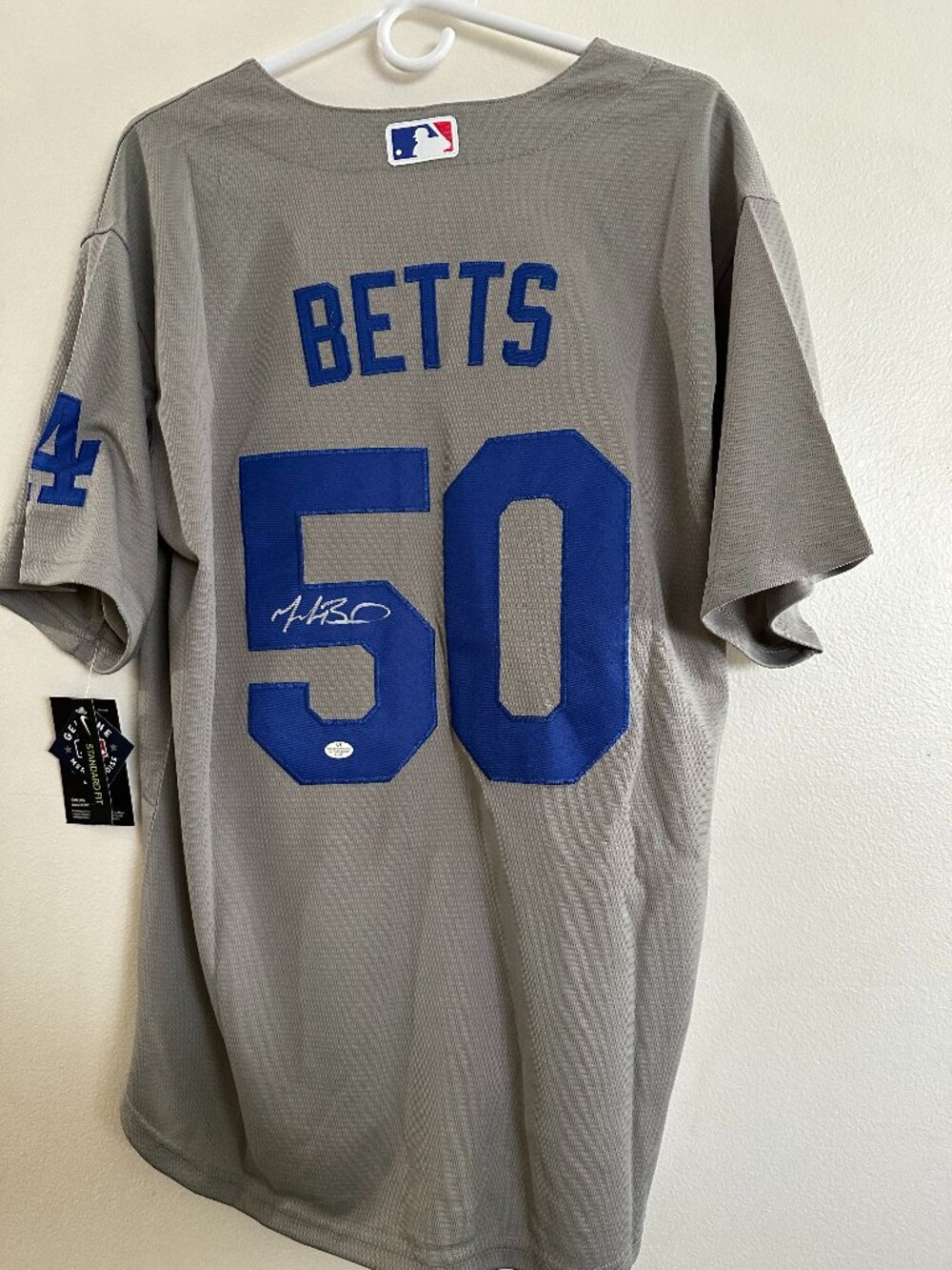 MOOKIE BETTS SIGNED LOS ANGELES LA DODGERS AUTOGRAPHED NIKE JERSEY W/COA XL 8-3